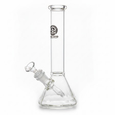 Encore Glass Beaker Base Water Pipe with Tree Percolator and White Accents — listing 3