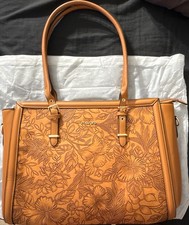 Black Embossed "TOTE BAG" Vegan Leather Large Tote Handbag — listing 4