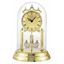 Bulova Quartz Anniversary Dome Clock with Silver-Tone Rotating Pendulum