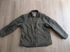 C61 sherpa lined Vintage Carhartt C61 Sherpa-Lined Sandstone Duck Arctic/Traditional Jacket — listing 3