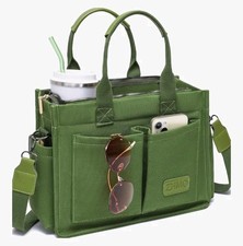 canvas office Green Canvas Tote Office-In-A-Bag with Padded Shoulder Strap — listing 5