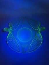 Vaseline/Uranium Green Glass Figural Swan Open Salt or Trinket Dish — listing 4
