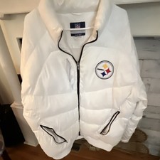 Vintage NFL Pittsburgh Steelers Hooded Puffer Jacket, Size XL