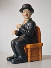 Charlie Chaplin 'The Tramp' Painted Figurine with Cane, Bowler Hat and Cigar No marks at all — listing 6