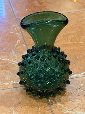 Hand-Blown Amber-Rimmed Ruffled Art Glass Bowl — listing 6