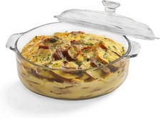 Libbey Clear Glass Ribbed Covered Casserole Dish with Lid, 1.5 Qt — listing 2