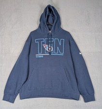 Tennessee Titans NFL Pullover Hoodie with Applique Lettering - Navy, Size S — listing 2