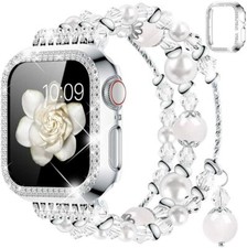 Decorative Faux Pearl & Silver Wire Apple Figurine Ornament — listing 4