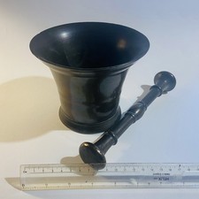 Antique Cast Brass Apothecary Mortar with '1825' Date, Twin Handles — listing 2