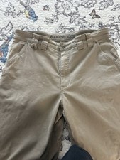 Duluth Trading Company Flex Fire Hose Cargo Work Pants, Brown, Size 34x32 — listing 5