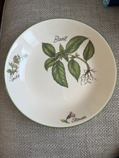 Over and Back Italian Ceramic Herb Botanical Rim Soup/Pasta Bowl - Parsley Pattern — listing 6