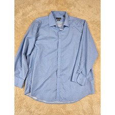 Black Label by Ruffini Men's Slim Fit Dress Shirt, Burgundy Micro-Pattern, Size XL 17-17.5 34/35 — listing 4