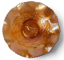 Marigold Carnival Glass Bowls, Lot of 4 Iridescent Pieces — listing 3