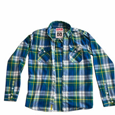 Dixxon Flannel Company Men's Green/Black/White Buffalo Plaid Flannel Shirt — listing 5