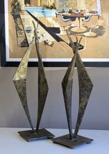 Abstract Welded Steel Sculpture, Signed CWT Janesville WI