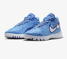Nike Basketball Shoes - Light Grey with Teal/Gold Swoosh and Gum Sole — listing 6