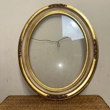 Antique Louis XVI Style Oval Giltwood Mirror with Ribbon-and-Bow Crest — listing 6
