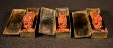 Lot of Vintage Japanese Hanko / Inkan Personal Name Seals with Ink Case Set of 8+, listing 5