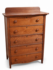 Antique Early American Tall Chest of Drawers (Highboy/Chest-on-Frame), Tiger Maple, 18th/Early 19th Century — listing 3
