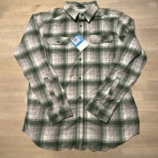 Columbia Sportswear Men's Flannel Shirt, Regular Fit, Size L, Blue/Brown Plaid — listing 2