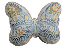 Embroidered Butterfly Throw Pillow with French Script Tapestry Fabric Yes - Pier 1 / Pottery Barn / other bran — listing 2