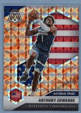 Panini Mosaic Anthony Edwards Blue Reactive Prizm Basketball Card, listing 6