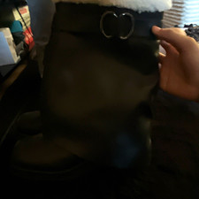 Circus by Sam Edelman Women's White Leather Chunky Lug Sole Chelsea Boots, Size 7.5, listing 5