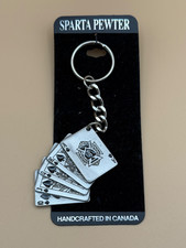 Sparta Pewter Cowboy Hat Keychain, Handcrafted in Canada, Silver-Tone — listing 2