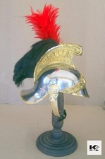 Antique Prussian/German-Style Brass Cavalry Helmet with Eagle Crest, Crown Finial, and Sunburst Wappen Plate — listing 3