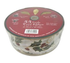 Christmas Holly & Ribbon Porcelain Dinnerware Set with Gold Trim (Dinner Plates, Salad Plates & Gravy Boat) — listing 2