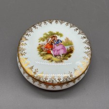 Vintage Scalloped Oval Porcelain Trinket/Nut Dish with Gold Scrollwork — listing 2