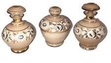 Vintage Faux Leather Travel Vanity/Perfume Bottle Case with 5 Glass Bottles — listing 3