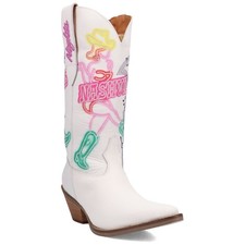 Dingo Nashville Nights White Leather Cowboy Boots — listing 6