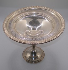 Empire Sterling Weighted Compote with Pierced Rim and Gadroon Border — listing 2