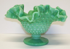 Vintage Green Hobnail Glass Vase, DPS Dois XL, Made in Italy — listing 3