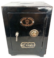 Vintage Mechanical Combination Dial Coin Safe / Bank with Visible Gear Movement, 5x4 in. — listing 2