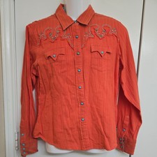 Cruel Girl Western Snap Shirt, Black Floral Daisy Print — listing 3
