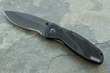 Kershaw Blur Linerlock A/O Folding Pocket Knife, Black Serrated Blade — listing 3