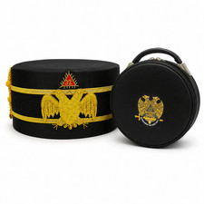 Vintage Masonic Scottish Rite 32nd Degree Double-Headed Eagle Ring with Diamond Accent, Yellow Gold — listing 5