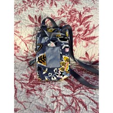 Vera Bradley Quilted Cotton Crossbody Shoulder Bag in Charcoal Medallion Pattern