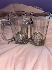 Vintage Holly & Berry Clear Glass Christmas Saucers, Set of 2 — listing 5
