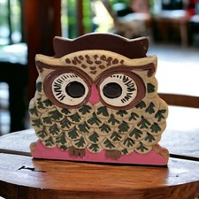 Vintage Cast Metal Owl Figural Napkin Holder / Letter Holder — listing 2