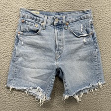Levi's 501 Button-Fly Cutoff Denim Shorts, Washed Black — listing 2