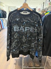 BAPE A Bathing Ape Space Camo College Logo Tee Glow in the Dark — listing 3