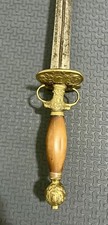 Antique 18th Century Small-Sword / Court Sword with Brass Shell Guard, Fleur-de-Lis Marked Blade, 27" length, listing 3