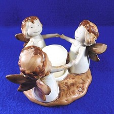 Three Angels Friendship Candle Holder with Glass Votive Cup — listing 4