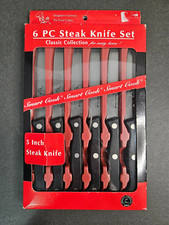Vintage Stainless Steel Dinner Knives with Floral Fleur-de-Lis Handle Pattern, Set of 7 — listing 6