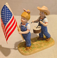 Home Interiors Denim Days Boys Playing Baseball Porcelain Figurines, Pair — listing 4