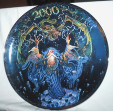 Fantasy Dragon and Wizard Collector Plate with Gold Rim — listing 2