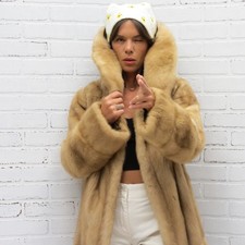 Vintage 1950s-60s Royal Pastel Mink Fur Bolero Jacket by Clearfield Furs, listing 3